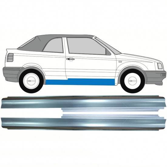 Pannello di riparazione sottoporta lamiera per Volkswagen Golf 3 1991-1998 / Sinistra+Destra / CABRIO / Set 10374