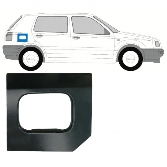 Lamierato riparazione ingresso bocchettone per Volkswagen Golf 3 1991-1998 / Destra 12511