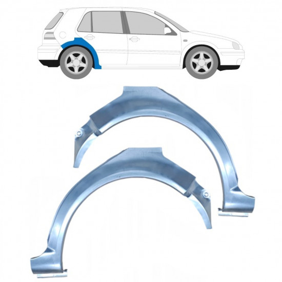 Pannello di riparazione parafango posteriore per Volkswagen Golf 4 1997-2006 / Sinistra+Destra / Set 9184