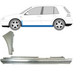 Lamiera di riparazione sottoporta completo e parafango anteriore per Volkswagen Golf 4 1997-2006 / Sinistra / Set 8728