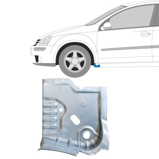 Pannello di riparazione sottoporta sotto la porta per Volkswagen Golf 5 2003-2009 / Sinistra 14907