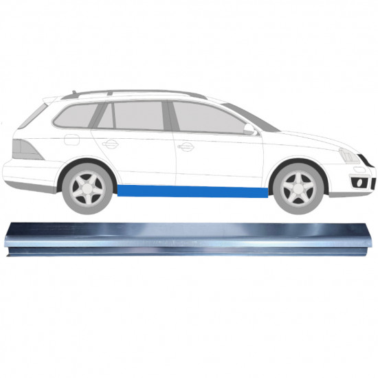 Pannello di riparazione sottoporta lamiera per Volkswagen Golf 5 Variant 2007-2010 / Sinistra = Destra (simmetrico) / COMBI 11924