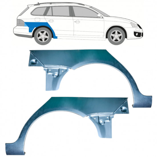 Pannello di riparazione parafango posteriore per Volkswagen Golf 5 Variant 2007-2010 / Sinistra / Destra / Sinistra+Destra / Set 12907