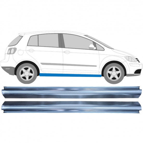 Pannello di riparazione sottoporta lamiera per Volkswagen Golf Plus 2005-2013 / Sinistra+Destra / Set 11927