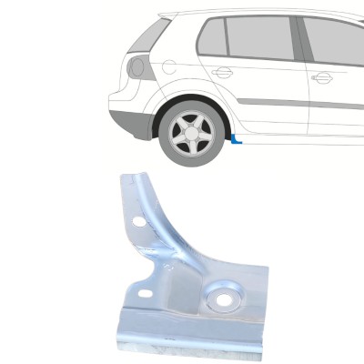 Pannello di riparazione sottoporta sotto la porta per Volkswagen Golf 5 2003-2009 / Destra 16112