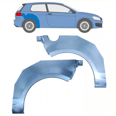 Pannello di riparazione parafango posteriore per Volkswagen Golf 6 2008-2013 / Sinistra+Destra / Set 10071