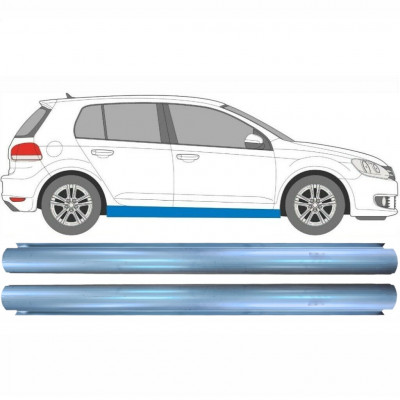 Pannello di riparazione sottoporta lamiera per Volkswagen Golf 6 2008-2013 / Sinistra = Destra (simmetrico) / Set 10470