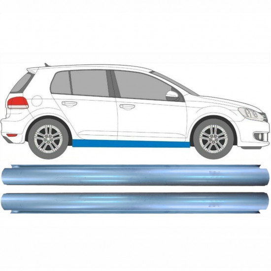 Pannello di riparazione sottoporta lamiera per Volkswagen Golf 6 2008-2013 / Sinistra = Destra (simmetrico) / Set 10470