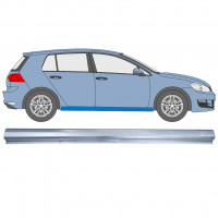 Pannello di riparazione sottoporta lamiera per Volkswagen Golf 7 2012- / Destra 12452