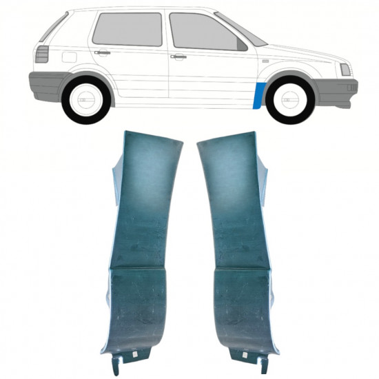 Pannello di riparazione parafango anteriore per Volkswagen Golf 3 1991-1998 / Sinistra+Destra / Set 12979