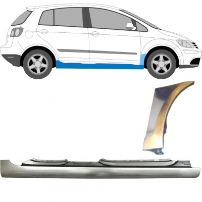 Lamiera di riparazione sottoporta completo e parafango anteriore per Volkswagen Golf Plus 2005-2013 / Destra / Set 10380
