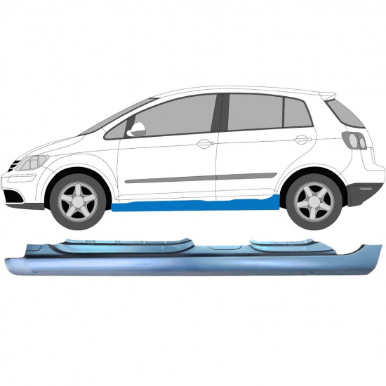 Sottoporta Lamiera Completo per Volkswagen Golf Plus 2005-2013 / Sinistra 7082