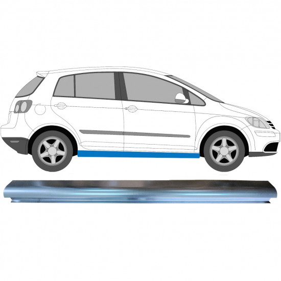 Pannello di riparazione sottoporta lamiera per Volkswagen Golf Plus 2005-2013 / Sinistra = Destra (simmetrico) 7083