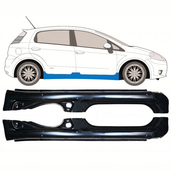 Sottoporta Lamiera Completo per Fiat Grande Punto Evo 2005- / Sinistra+Destra / Set 10540