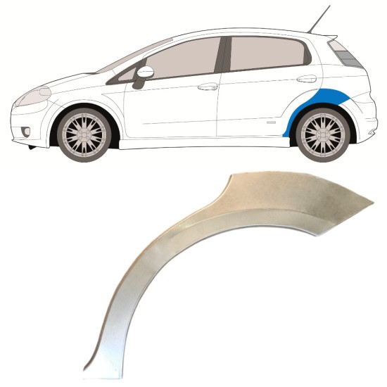 Pannello di riparazione parafango posteriore per Fiat Grande Punto Evo 2005- / Sinistra 14760