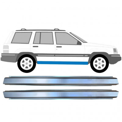Pannello di riparazione sottoporta lamiera per Jeep Grand Cherokee 1993-1998 / Sinistra = Destra (simmetrico) / Set 9579
