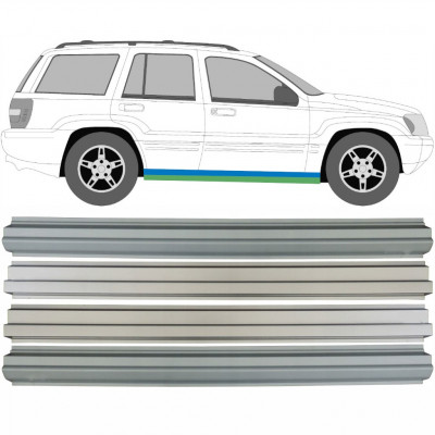 Pannello di riparazione sottoporta interno ed esterno per Jeep Grand Cherokee 1998-2005 / Sinistra+Destra / Set 9482