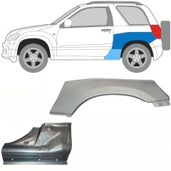 Pannello di riparazione sottoporta e parafango posteriore per Suzuki Grand Vitara 2005-2014 / Sinistra / Set 10841