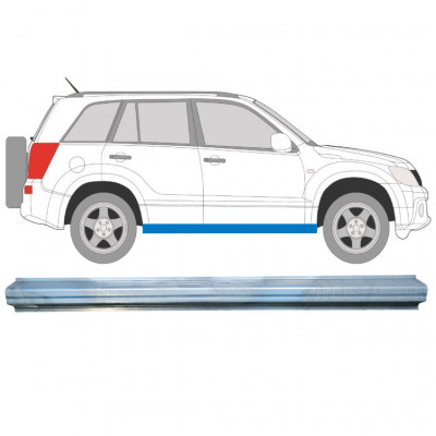 Pannello di riparazione sottoporta lamiera per Suzuki Grand Vitara 2005-2014 / Sinistra = Destra (simmetrico) 8897