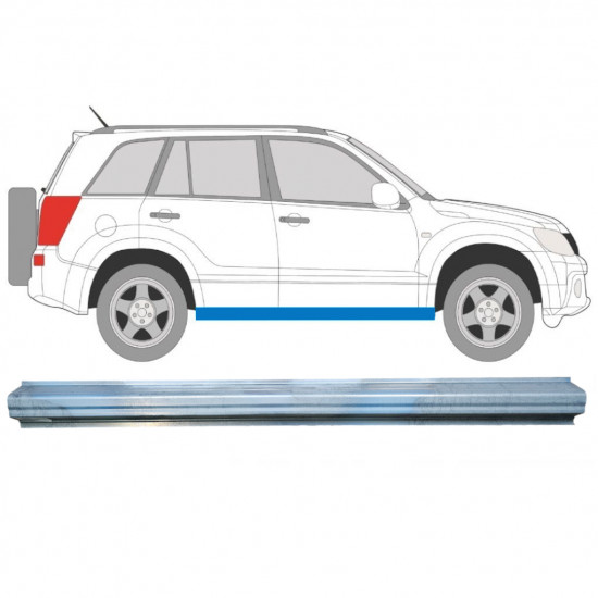 Pannello di riparazione sottoporta lamiera per Suzuki Grand Vitara 2005-2014 / Sinistra = Destra (simmetrico) 8897