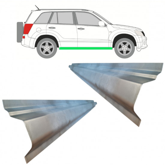 Sottoporta interno per Suzuki Grand Vitara 2005-2014 / Sinistra = Destra (simmetrico) / Set 11489