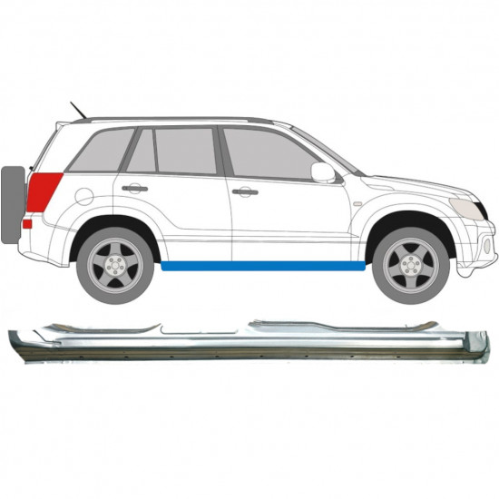 Sottoporta Lamiera Completo per Suzuki Grand Vitara 2005-2014 / Destra 6104