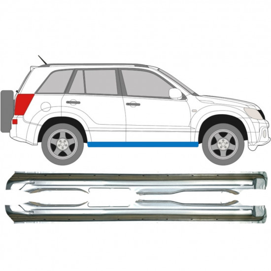 Sottoporta Lamiera Completo per Suzuki Grand Vitara 2005-2014 / Sinistra+Destra / Set 9237