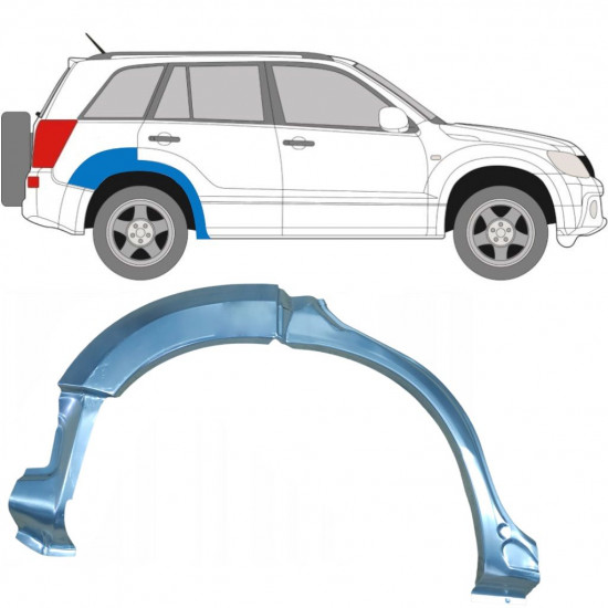 Pannello di riparazione parafango posteriore per Suzuki Grand Vitara 2005-2014 / Destra 5990