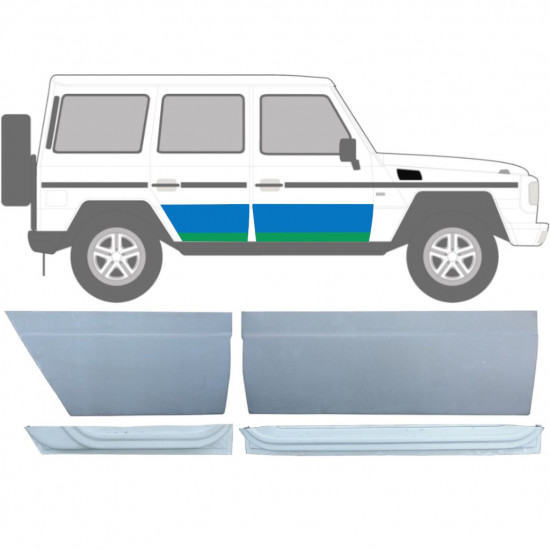 Lamiera di riparazione interno ed esterno porta anteriore e posteriore per Mercedes G-Class W460 W461 W463 1979-2017 / Destra / Set 9469