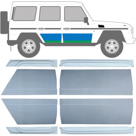 Lamiera di riparazione interno ed esterno porta anteriore e posteriore per Mercedes G-Class W460 W461 W463 1979-2017 / Sinistra+Destra / Set 9471