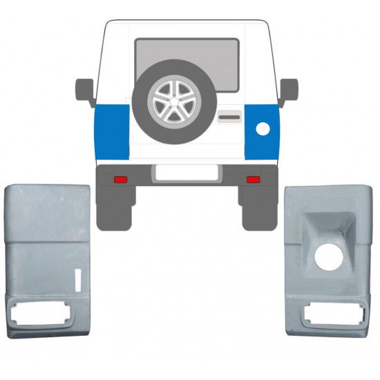 Lamiera di riparazione dell'angolo posteriore per Mercedes G-Class W460 1979-1993 / Sinistra+Destra / Set 10675