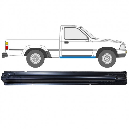 Pannello di riparazione sottoporta lamiera per Toyota Hilux 1988-2001 / Destra 12550