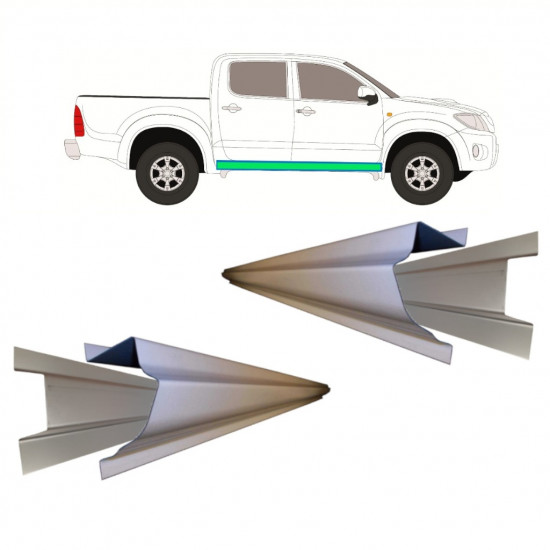 Pannello di riparazione sottoporta interno ed esterno per Toyota Hilux 2005-2015 / Sinistra+Destra / Set 11461