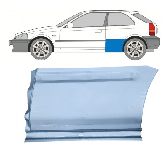 Pannello di riparazione parafango posteriore per Honda Civic EJ EK 1995-2001 / Sinistra 7678