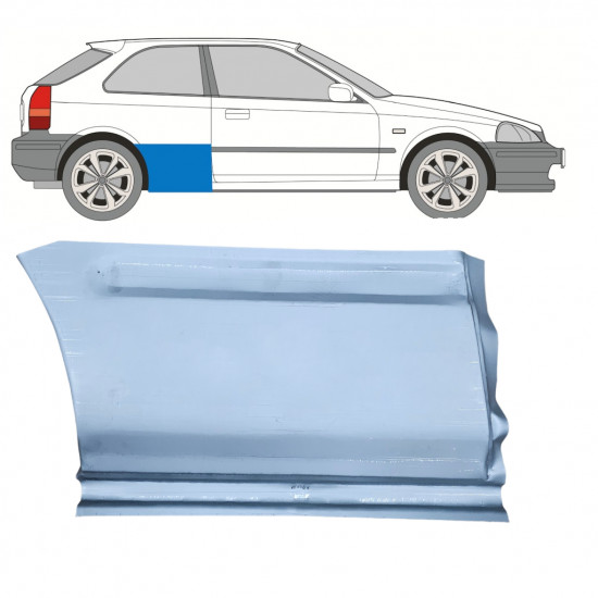 Pannello di riparazione parafango posteriore per Honda Civic EJ EK 1995-2001 / Destra 7677
