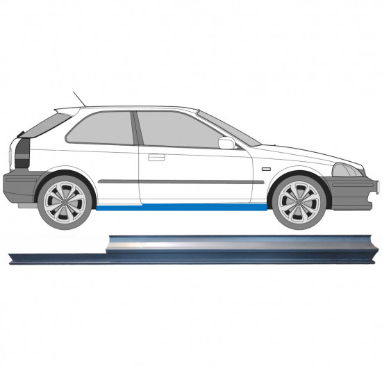 Pannello di riparazione sottoporta lamiera per Honda Civic EJ EK 1995-2001 / Destra 6632