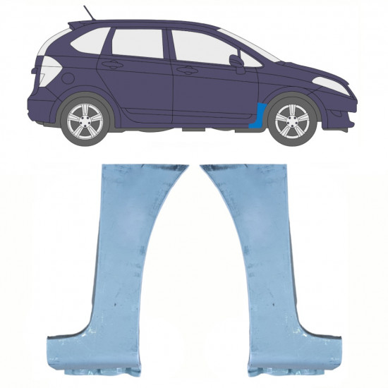 Pannello di riparazione parafango anteriore per Honda FR-V 2005-2009 / Sinistra+Destra / Set 10833