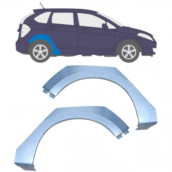 Pannello di riparazione parafango posteriore per Honda FR-V 2005-2009 / Sinistra+Destra / Set 9226