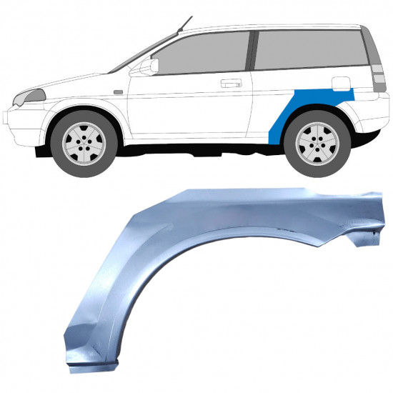 Pannello di riparazione parafango posteriore per Honda HR-V 1999-2006 / Sinistra 5845