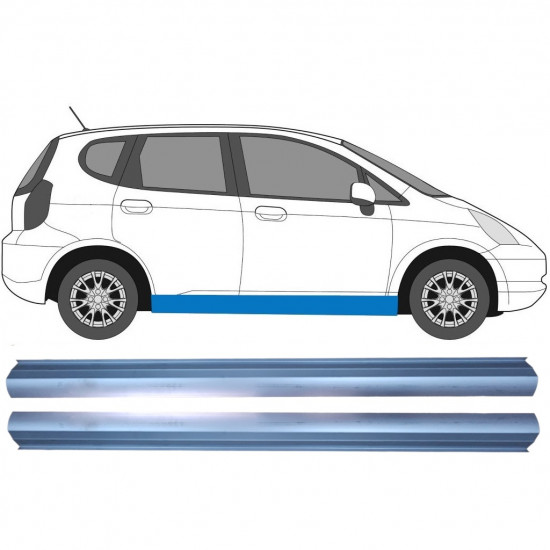 Pannello di riparazione sottoporta lamiera per Honda Jazz 2002-2008 / Sinistra+Destra / Set 11369