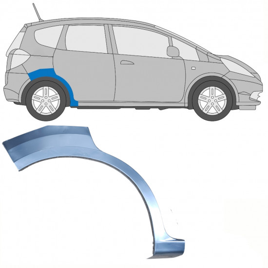 Pannello di riparazione parafango posteriore per Honda Jazz 2008-2015 / Destra 8478
