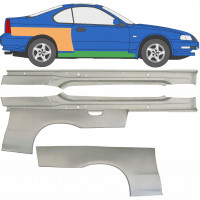 Lamiera di riparazione completo sottoporta e parafango posteriore per Honda Prelude 1992-1997 / Sinistra+Destra / Set 9534