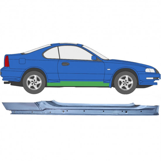 Sottoporta Lamiera Completo per Honda Prelude 1992-1997 / Destra 6154