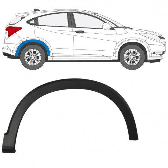 Modanatura laterale parafango posteriore per Honda HR-V 2015-2021 / Destra 12557