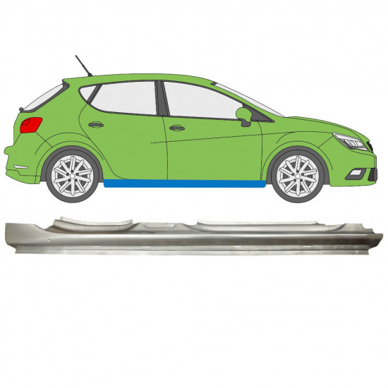 Sottoporta Lamiera Completo per Seat Ibiza 2008-2017 / Destra 11403