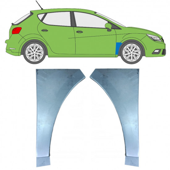 Pannello di riparazione parafango anteriore per Seat Ibiza 2008-2017 / Sinistra+Destra / Set 9735