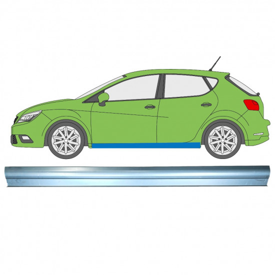 Pannello di riparazione sottoporta lamiera per Seat Ibiza 2008-2017 / Sinistra 7863