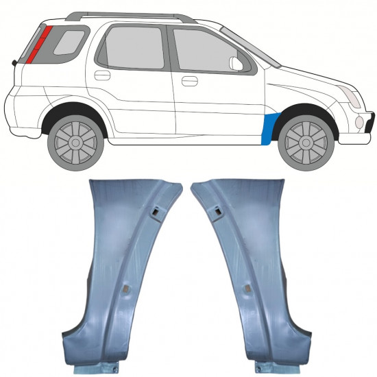 Pannello di riparazione parafango anteriore per Suzuki Ignis 2000-2003 / Sinistra+Destra / Set 11132