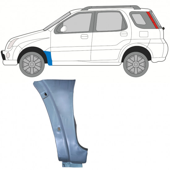 Pannello di riparazione parafango anteriore per Suzuki Ignis 2000-2003 / Sinistra 11131