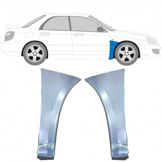 Pannello di riparazione parafango anteriore per Subaru Impreza GD GG 2000-2007 / Sinistra+Destra / Set 10605